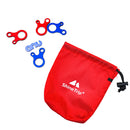 Outdoor Hiking Kits Storage Bag Camping Nail Wind Rope Buckle Pouch (Red)