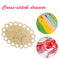 Wooden Carved Cross Stitch Thread Board Embroidery Thread Plate (Starfish)