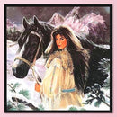 Full Embroidery Needlework Kit Cross Stitch Set 11CT 3 Beaches Winter Snow