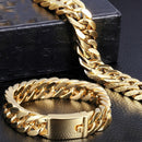 20cm Metal Bracelet Men Hip Hop Electroplated Chain Bracelet Streetwear Jewel