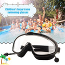 Children Swimming Goggles w/ Earbuds Anti Fog Swimming Glasses (Black)