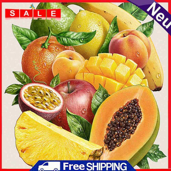 5D DIY Fruits Full Round Diamond Painting Kit Mosaic Picture Wall Art Decoration