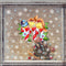 Christmas Cartoon Bird Snowflake Window Glass Stickers Home Mirror Stickers~