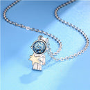 Necklace Star and Moon Astronaut Astronaut Pendant Couple Necklace Two-tone