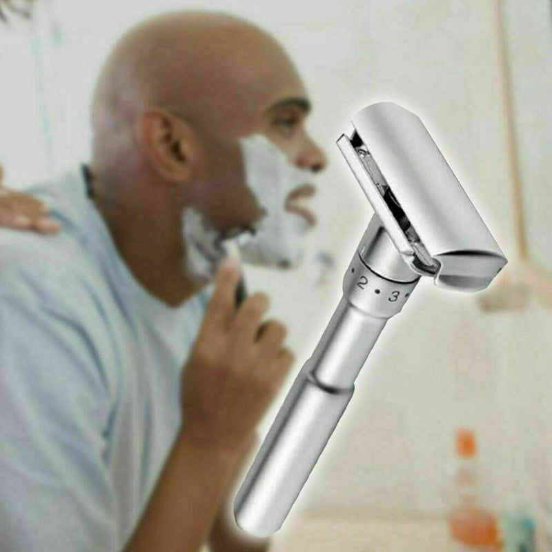 Men Adjustable Double Edge Shaving Safety Razor Shaver W5G7 5pc w/ Zinc Z O0M8