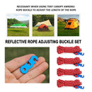 4pcs Quick Knot Tent Wind Rope Buckle Camping Hiking Tent Awning Rope Fastene
