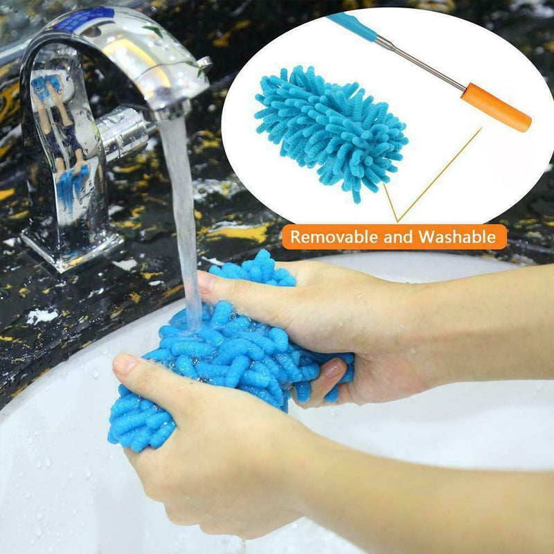 EXTENDABLE TELESCOPIC MICROFIBRE FEATHER DUSTER CLEANING EXTENDING BRUSH. L6Z4