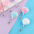 Exhibition Chest Cards Key Ring Retractable Shell Shape Badge Holder Lanyards