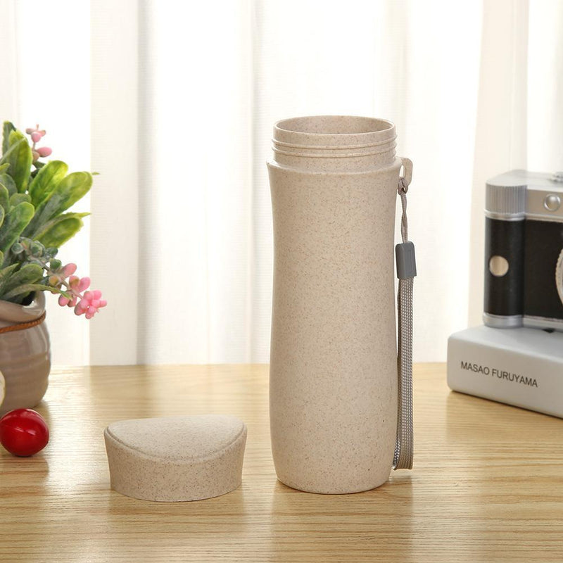 Eco-Friendly Wheat Straw Drinking Cup 300mL Coffee Tea Mug Portable Water Bottle