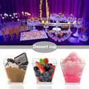 50pcs Food Cups Kitchen Decor Cake Cup with Spoon Set for Jelly Mousse Ice