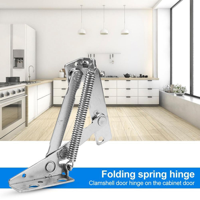 2pcs 80 Degree Spring Hinge Sofa Cabinet Door Lift Support Connect Folding