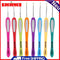 8pcs Soft Plastic Handle Knitting Needles Aluminum Crochet Hooks Set for Weaving