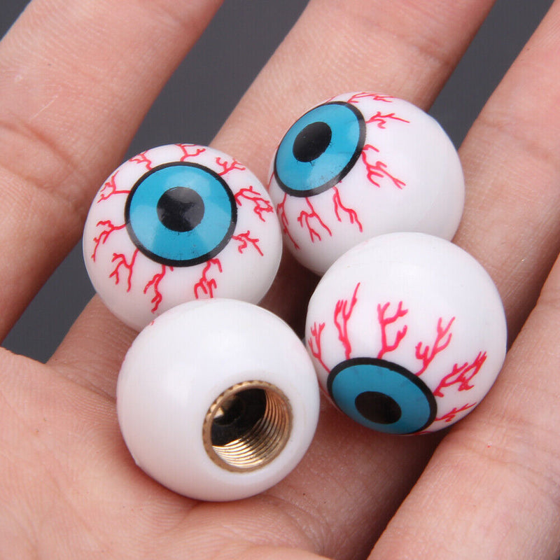 4pcs/Lot Tires Air Valve Caps Zombie Eyeball Tires Wheel Dust Air Stem
