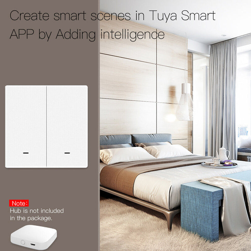 Tuya Smart Bluetooth-compatible ZigBee Wall Switch App Control Hub Required
