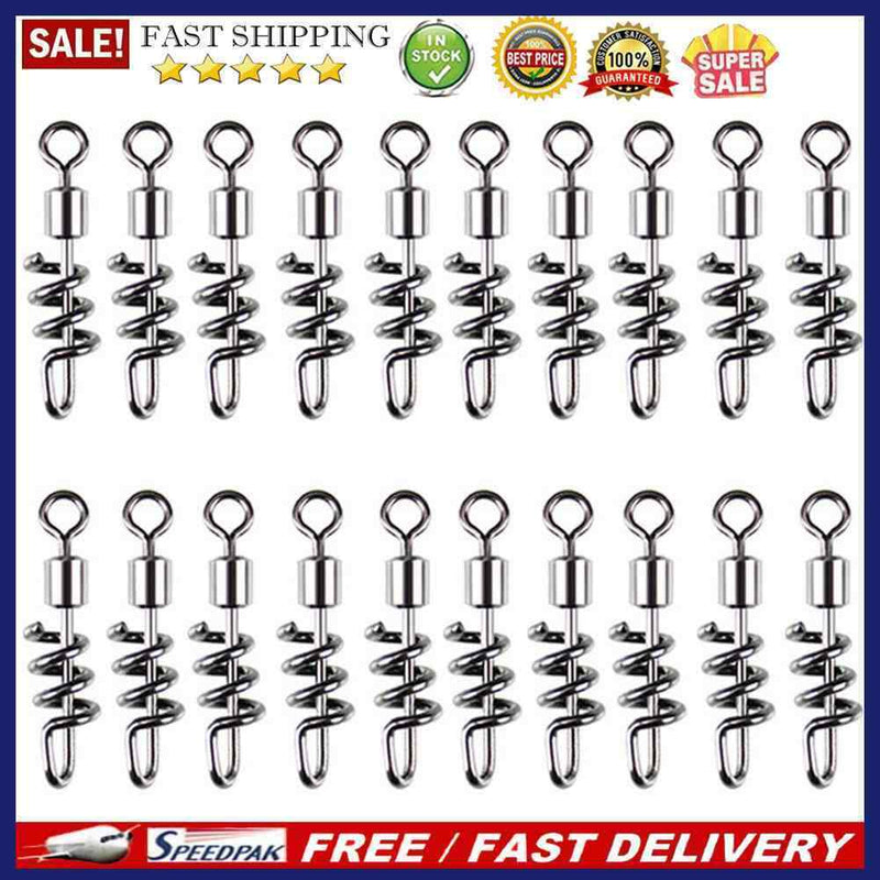 20pcs Fishing Barrel Bearing Swivels Stainless Steel Solid Ring (18mm)