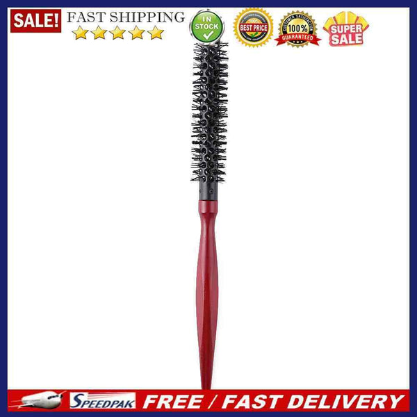 Boar Bristle Rolling Round Curly Hair Combs Anti Static Hairdresser Supplie