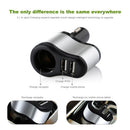 VODOOL usb Car Charger Adapter with 1 Socket Cigarette Lighter and 2 USB Newly