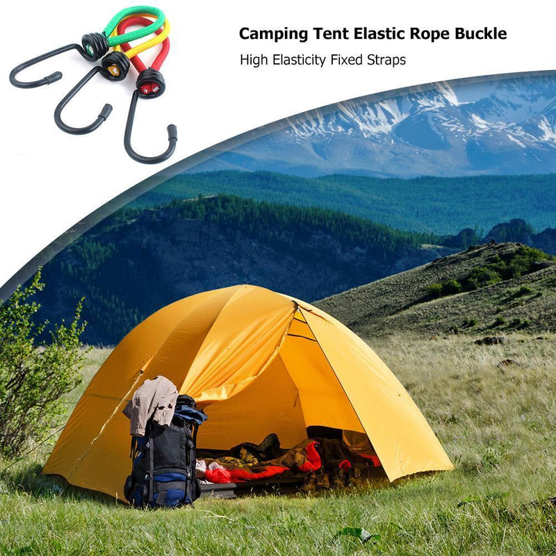 3pcs Camping Tent Elastic Rope Buckle High Elasticity Fixed Bundle Straps H