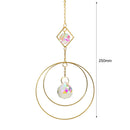 Crystal Ball Iron Ring Hanging Pendant Home Garden Decor (5)