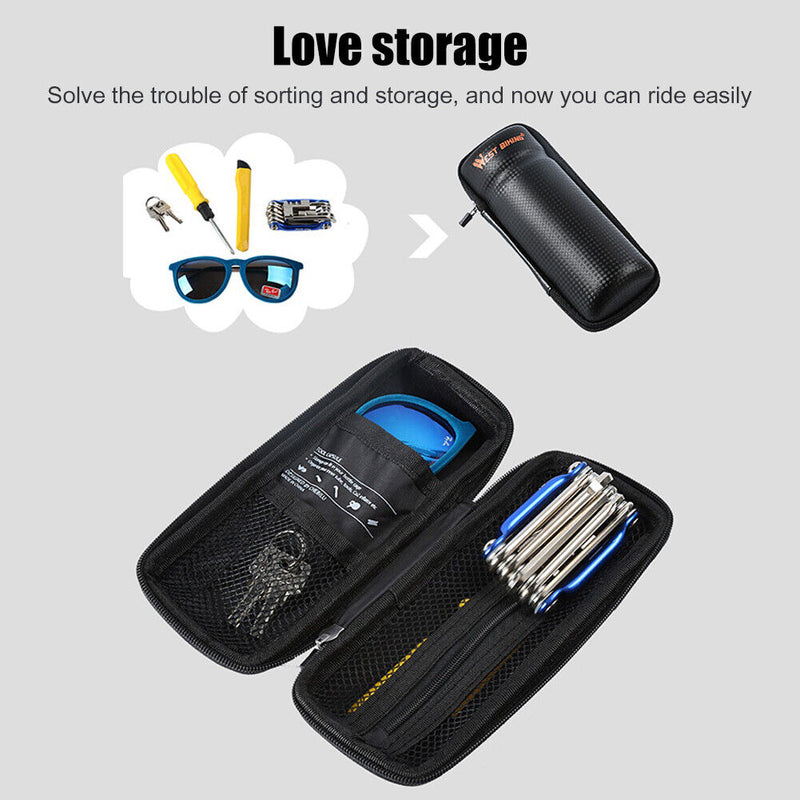 WEST BIKING Bike Bag Bottle Holder PVC Waterproof Repair Kit Organizer (A) Newly