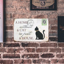 Home Weatherproof Retro Chic Cat Sign Iron Painting Wall Drawing Art Templates
