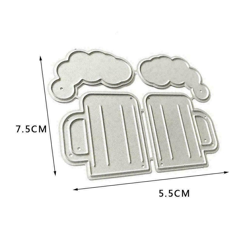 Beer Metal Cutting Dies Stencil Scrapbookings DIY Album Stamps Paper P9M4 U7D3