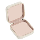 Jewelry Display Storage Box Travel Mini Portable Earrings Ring Case (White)