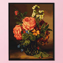 Full Embroidery Fresh Flower Printed Cross Stitch 11CT Cotton Kit (2) Newly