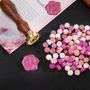 100pcs Retro Octagon Fire Painting Pills Sealing Wax Grain for Envelope (C)