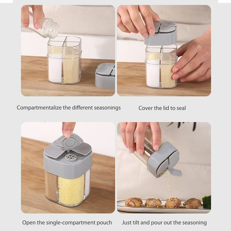 Seasoning Jar Condiment Container Bottle Pepper Spice Organizer Kitchen Storage