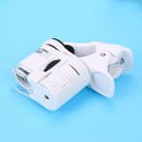 Universal 60X Phone Microscope Zoom Micro Camera Clip Lens w/ LED Light