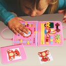 Montessori Toys Early Educational Buckle Training Baby Busy Board for 1-5Y Kids