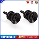 20x Guitar Pegs Anti-slip Strap Buckle Locking Pin for Bass Ukulele (Black)