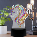 DIY Special Shaped Diamond Painting LED Light Horse Animal Embroidery Night Lamp