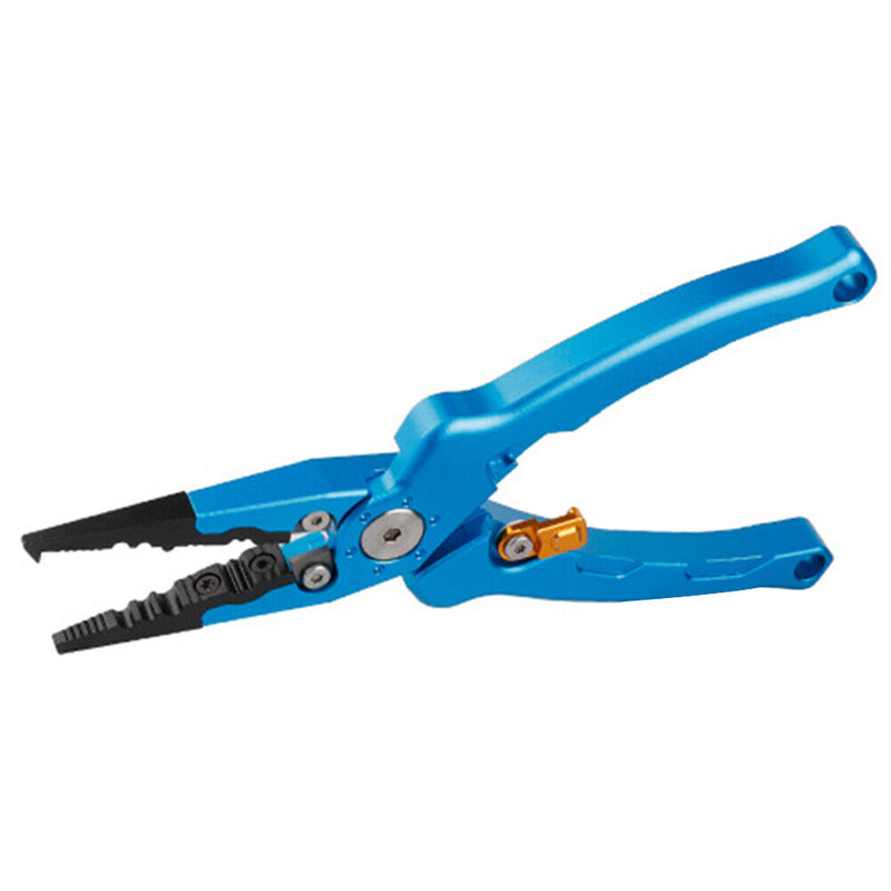 Fishing Pliers Scissors Braid Line Lures Cutter Hook Remover Tongs (Blue)