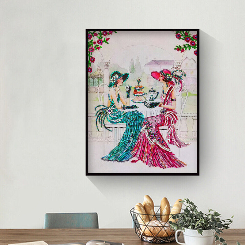 Special Shaped Diamond Painting Partial Drill Noble Lady DIY Picture (Y017)