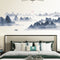Chinese Style Sunset Landscape Wall Stickers For Living Room Background Decor