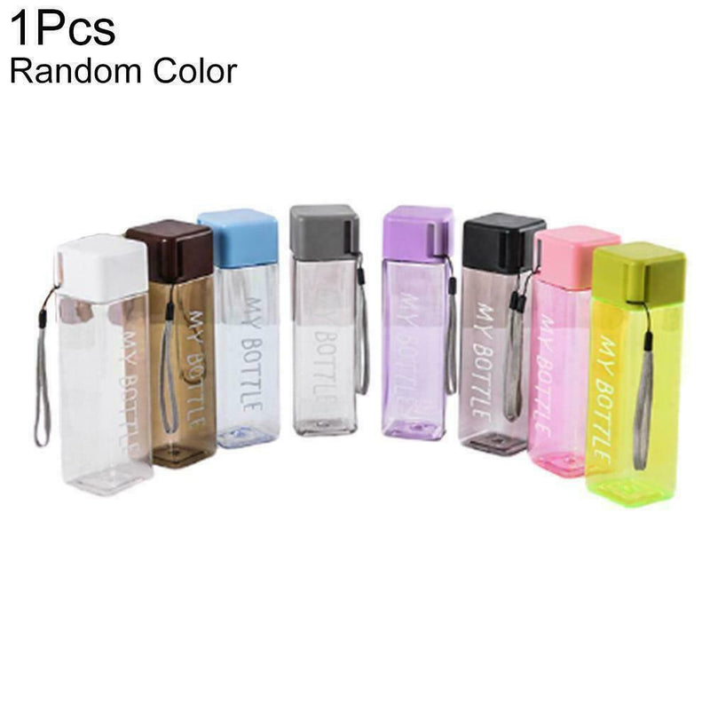 20pcs Water Bottle Square Fruit Tea Drink Transparent Sport non-toxic Tasteless