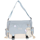 Harajuku Crossbody Bags Pendant Handbags for Women Zipper Pocket for Work Sports