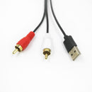 Bluetooth 2RCA AUX Cable Adapter for Phone/Pad/MP3 AUX for Car w/2RCA Interface`
