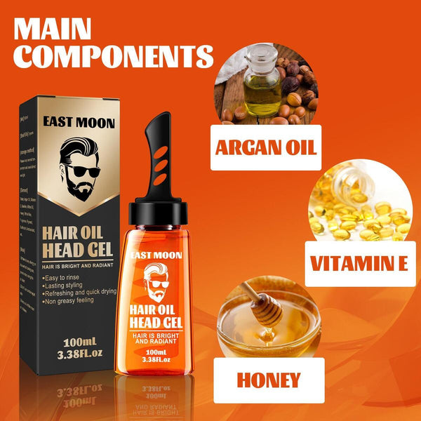 2 In 1 Hair Wax Gel With Comb Long Lasting Men'S Hair 4R3 Tools Hair Gel Z5E8