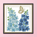 12 Months Flower Cross Stitch 14CT Stamped Canvas Printing Embroidery DIY Kits