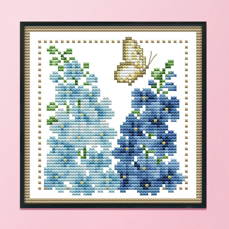 12 Months Flower Cross Stitch 14CT Stamped Canvas Printing Embroidery DIY Kits