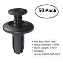 tuankay 50 6 mm Loch Auto Fender Kunststoff Push-Pin Nieten Retainer Clips für H