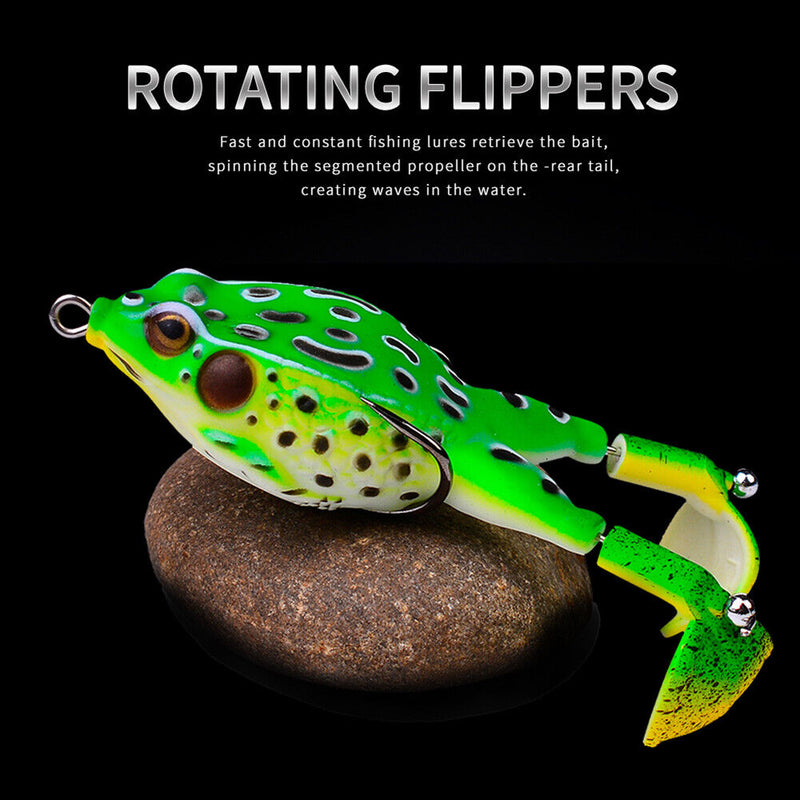 Bionic Frog Crankbait Lure 9.5cm 24g Silicone Soft Bait Outdoor Fishing Tackl