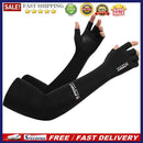 Half Finger Ice Fabric Arm Sleeves Sun UV Protection Outdoor Cycling Arm Cove