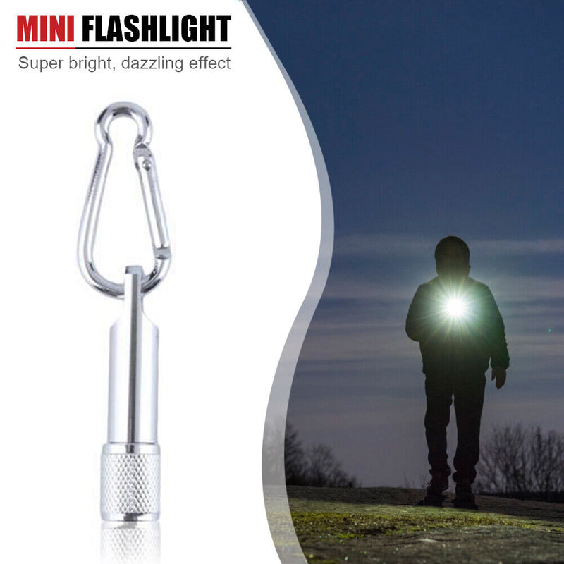 Portable Mini LED Aluminum Keychain Flashlight Light for Home Outdoor Camping