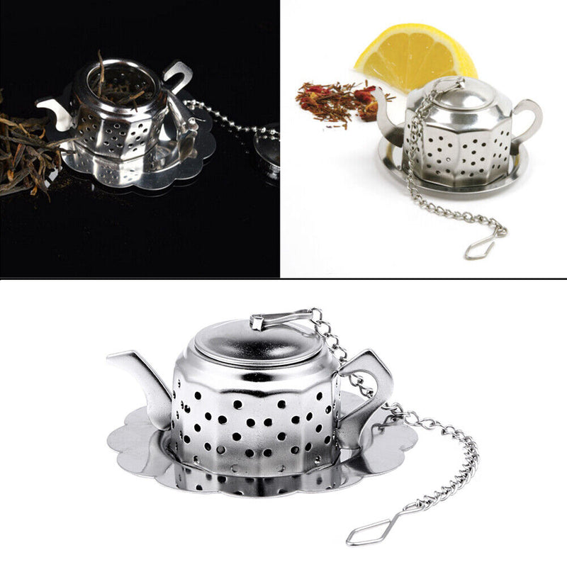 Stainless Steel Teapot Tea Infuser Spice Drink Strainer Herbal Filter Newly