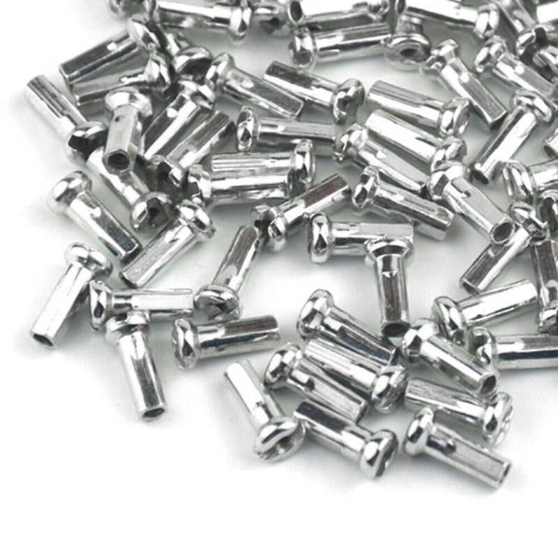 50pcs Metal Nipples for 14G 2mm Spokes MTB Mountain Bike Bicycle Cycling Pa
