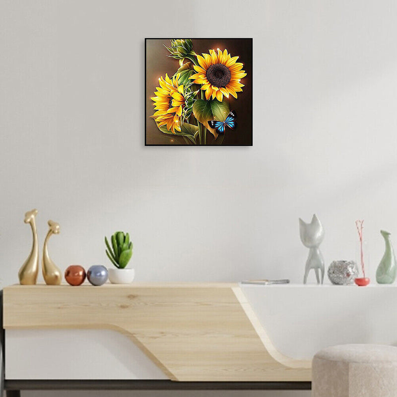 Sunflower 20X20cm Frameless Oil Paint By Numbers DIY Painting Crafts (S562)